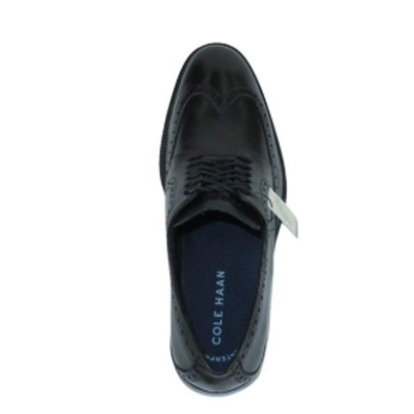 New W Box Cole Haan Men Size 10.5 Black Leather Lace Wing Oxford Grand 360 Shoes main image 2